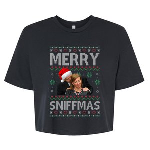 Santa Joe Biden Stephanie Carter Merry Sniffmas Christmas Bella+Canvas Jersey Crop Tee