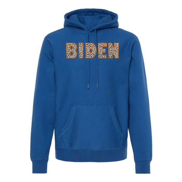 Support Joe Biden Leopard Print Trendy Biden Supporters Gift Cute Gift Premium Hoodie