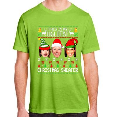 Santa Joe Biden This Is My Ugliest Christmas Sweater Ugly Adult ChromaSoft Performance T-Shirt