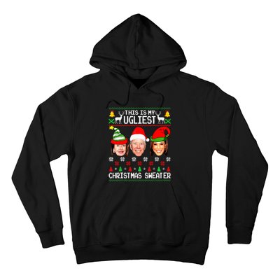 Santa Joe Biden This Is My Ugliest Christmas Sweater Ugly Hoodie