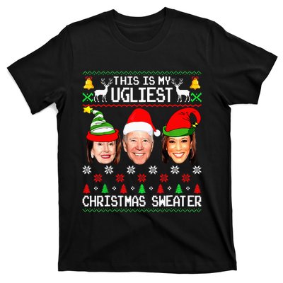 Santa Joe Biden This Is My Ugliest Christmas Sweater Ugly T-Shirt