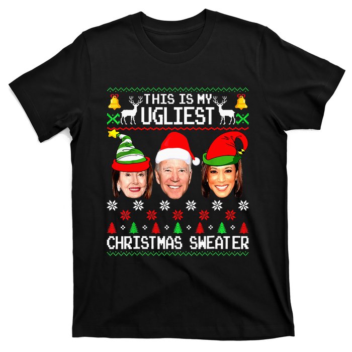 Santa Joe Biden This Is My Ugliest Christmas Sweater Ugly T-Shirt