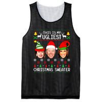 Santa Joe Biden This Is My Ugliest Christmas Sweater Ugly Mesh Reversible Basketball Jersey Tank