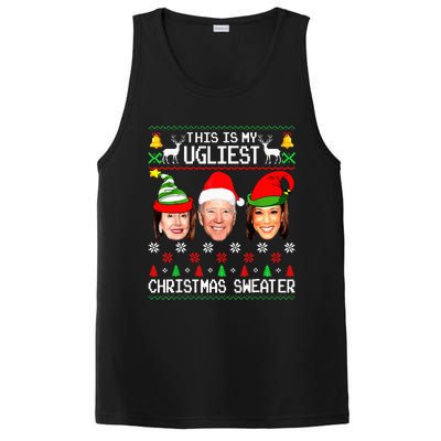 Santa Joe Biden This Is My Ugliest Christmas Sweater Ugly PosiCharge Competitor Tank