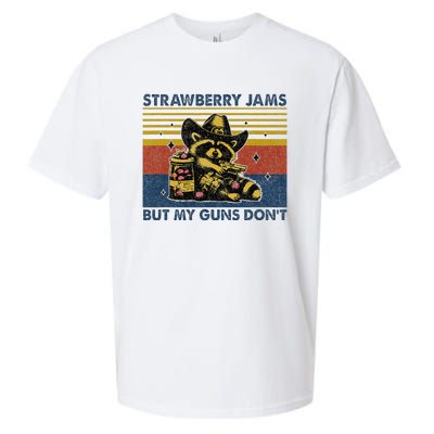 Strawberry Jams But My Toy Dont Western Cowboy Raccoon Sueded Cloud Jersey T-Shirt