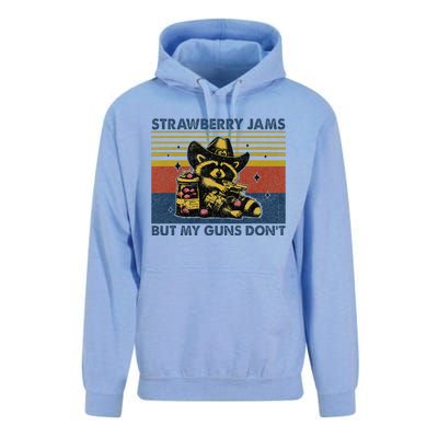 Strawberry Jams But My Toy Dont Western Cowboy Raccoon Unisex Surf Hoodie