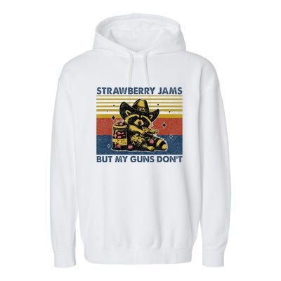 Strawberry Jams But My Toy Dont Western Cowboy Raccoon Garment-Dyed Fleece Hoodie