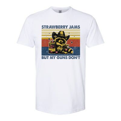 Strawberry Jams But My Toy Dont Western Cowboy Raccoon Softstyle CVC T-Shirt