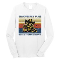 Strawberry Jams But My Toy Dont Western Cowboy Raccoon Long Sleeve Shirt