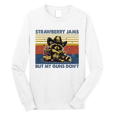 Strawberry Jams But My Toy Dont Western Cowboy Raccoon Long Sleeve Shirt