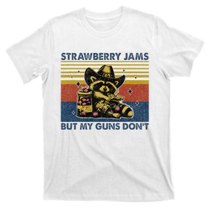 Strawberry Jams But My Toy Dont Western Cowboy Raccoon T-Shirt