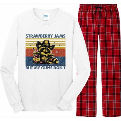 Strawberry Jams But My Toy Dont Western Cowboy Raccoon Long Sleeve Pajama Set