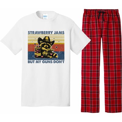 Strawberry Jams But My Toy Dont Western Cowboy Raccoon Pajama Set