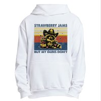 Strawberry Jams But My Toy Dont Western Cowboy Raccoon Urban Pullover Hoodie