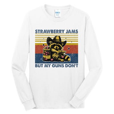 Strawberry Jams But My Toy Dont Western Cowboy Raccoon Tall Long Sleeve T-Shirt