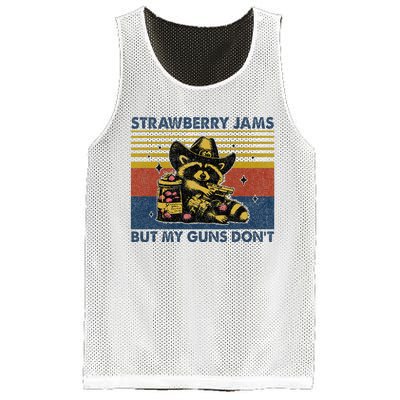 Strawberry Jams But My Toy Dont Western Cowboy Raccoon Mesh Reversible Basketball Jersey Tank