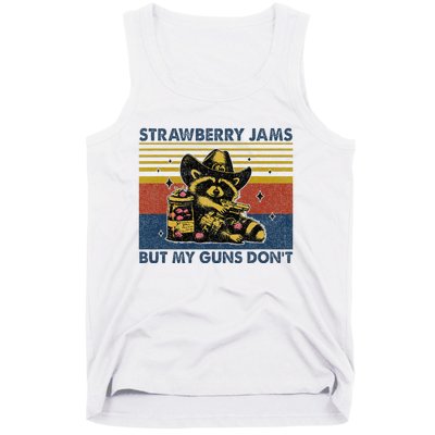 Strawberry Jams But My Toy Dont Western Cowboy Raccoon Tank Top