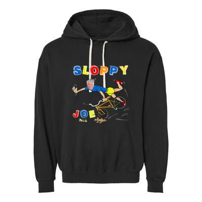 Sloppy Joe Bicycle Funny Sarcastic Garment-Dyed Fleece Hoodie