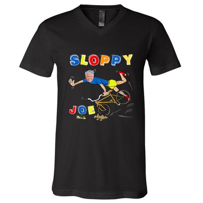 Sloppy Joe Bicycle Funny Sarcastic V-Neck T-Shirt