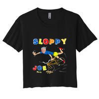 Sloppy Joe Bicycle Funny Sarcastic Women's Crop Top Tee