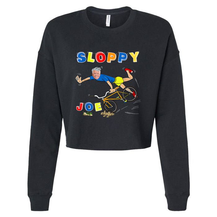 Sloppy Joe Bicycle Funny Sarcastic Cropped Pullover Crew