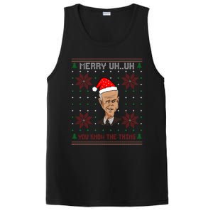 Santa Joe Biden Merry Uh Uh Christmas Ugly Pajama Xmas Funny Gift PosiCharge Competitor Tank