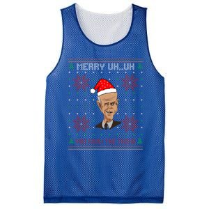 Santa Joe Biden Merry Uh Uh Christmas Ugly Pajama Xmas Funny Gift Mesh Reversible Basketball Jersey Tank