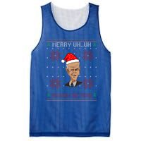 Santa Joe Biden Merry Uh Uh Christmas Ugly Pajama Xmas Funny Gift Mesh Reversible Basketball Jersey Tank