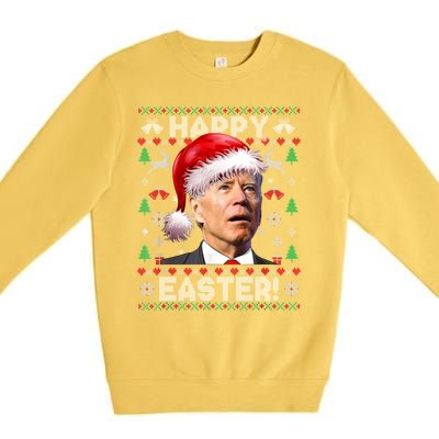 Santa Joe Biden Happy Easter Ugly Christmas Sweater Great Gift Premium Crewneck Sweatshirt