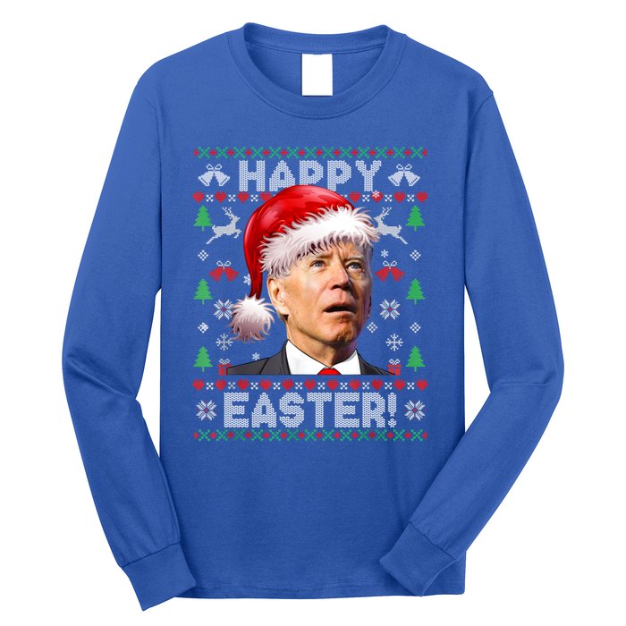 Santa Joe Biden Happy Easter Ugly Christmas Sweater Great Gift Long Sleeve Shirt