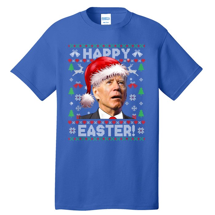 Santa Joe Biden Happy Easter Ugly Christmas Sweater Great Gift Tall T-Shirt