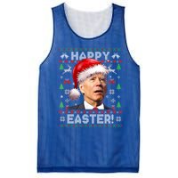 Santa Joe Biden Happy Easter Ugly Christmas Sweater Great Gift Mesh Reversible Basketball Jersey Tank