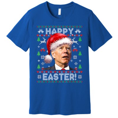 Santa Joe Biden Happy Easter Ugly Christmas Sweater Great Gift Premium T-Shirt