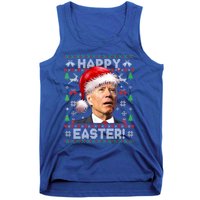 Santa Joe Biden Happy Easter Ugly Christmas Sweater Great Gift Tank Top