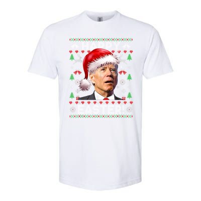 Santa Joe Biden Happy Easter Ugly Christmas Sweater Great Gift Softstyle CVC T-Shirt