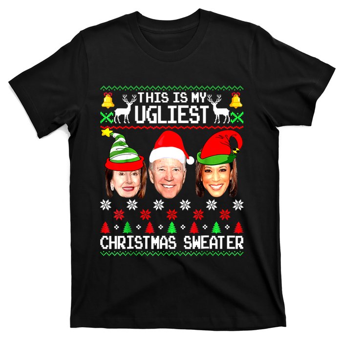 Santa Joe Biden This Is My Ugliest Christmas Sweater Ugly T-Shirt