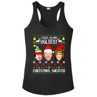 Santa Joe Biden This Is My Ugliest Christmas Sweater Ugly Ladies PosiCharge Competitor Racerback Tank