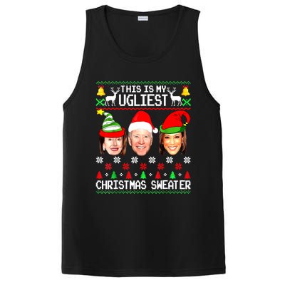 Santa Joe Biden This Is My Ugliest Christmas Sweater Ugly PosiCharge Competitor Tank