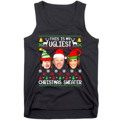 Santa Joe Biden This Is My Ugliest Christmas Sweater Ugly Tank Top