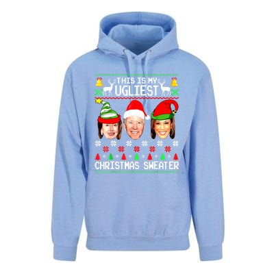 Santa Joe Biden This Is My Ugliest Christmas Sweater Ugly Unisex Surf Hoodie