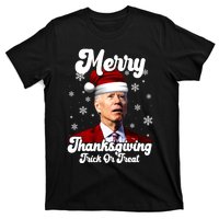 Santa Joe Biden Christmas Merry Thanksgiving Trick Or Treat T-Shirt