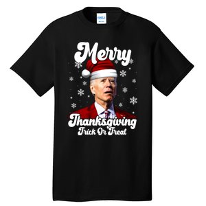 Santa Joe Biden Christmas Merry Thanksgiving Trick Or Treat Tall T-Shirt