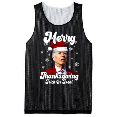 Santa Joe Biden Christmas Merry Thanksgiving Trick Or Treat Mesh Reversible Basketball Jersey Tank