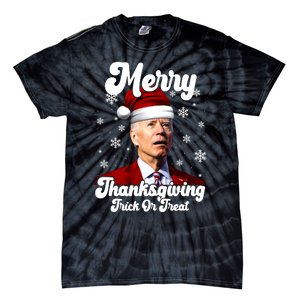 Santa Joe Biden Christmas Merry Thanksgiving Trick Or Treat Tie-Dye T-Shirt