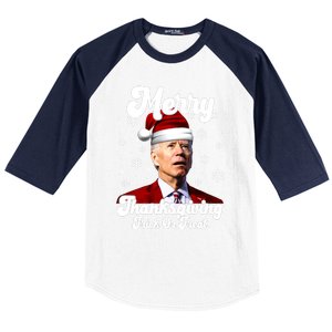 Santa Joe Biden Christmas Merry Thanksgiving Trick Or Treat Baseball Sleeve Shirt