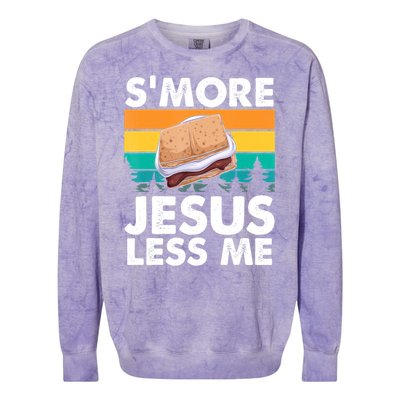 S'more Jesus Â€“ Christianity Lover Jesus Teachings Camper Colorblast Crewneck Sweatshirt