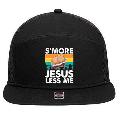 S'more Jesus Christianity Lover Jesus Teachings Camper 7 Panel Mesh Trucker Snapback Hat