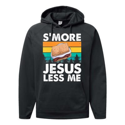 S'more Jesus Â€“ Christianity Lover Jesus Teachings Camper Performance Fleece Hoodie