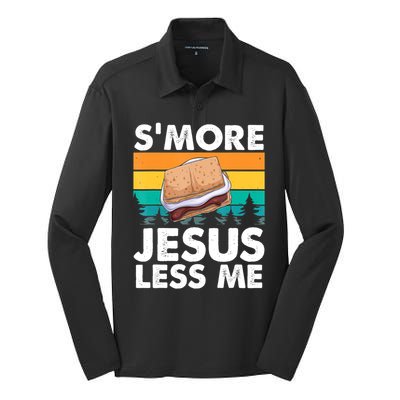 S'more Jesus Â€“ Christianity Lover Jesus Teachings Camper Silk Touch Performance Long Sleeve Polo