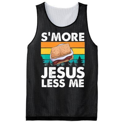 S'more Jesus Â€“ Christianity Lover Jesus Teachings Camper Mesh Reversible Basketball Jersey Tank